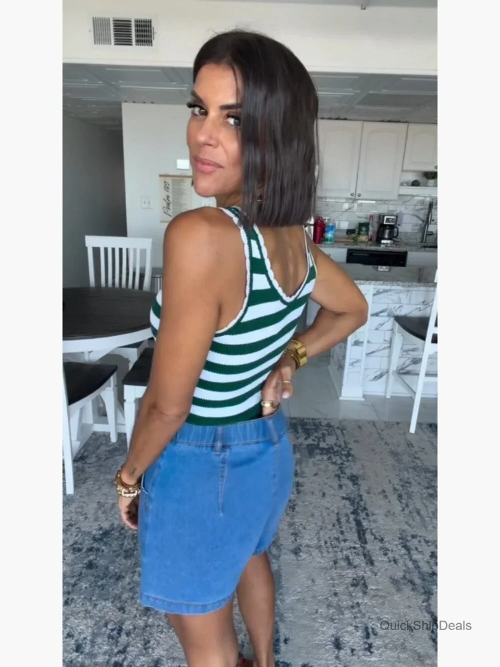 Baggy High Waisted Denim Shorts Jorts Wide Leg Summer Casual Vintage